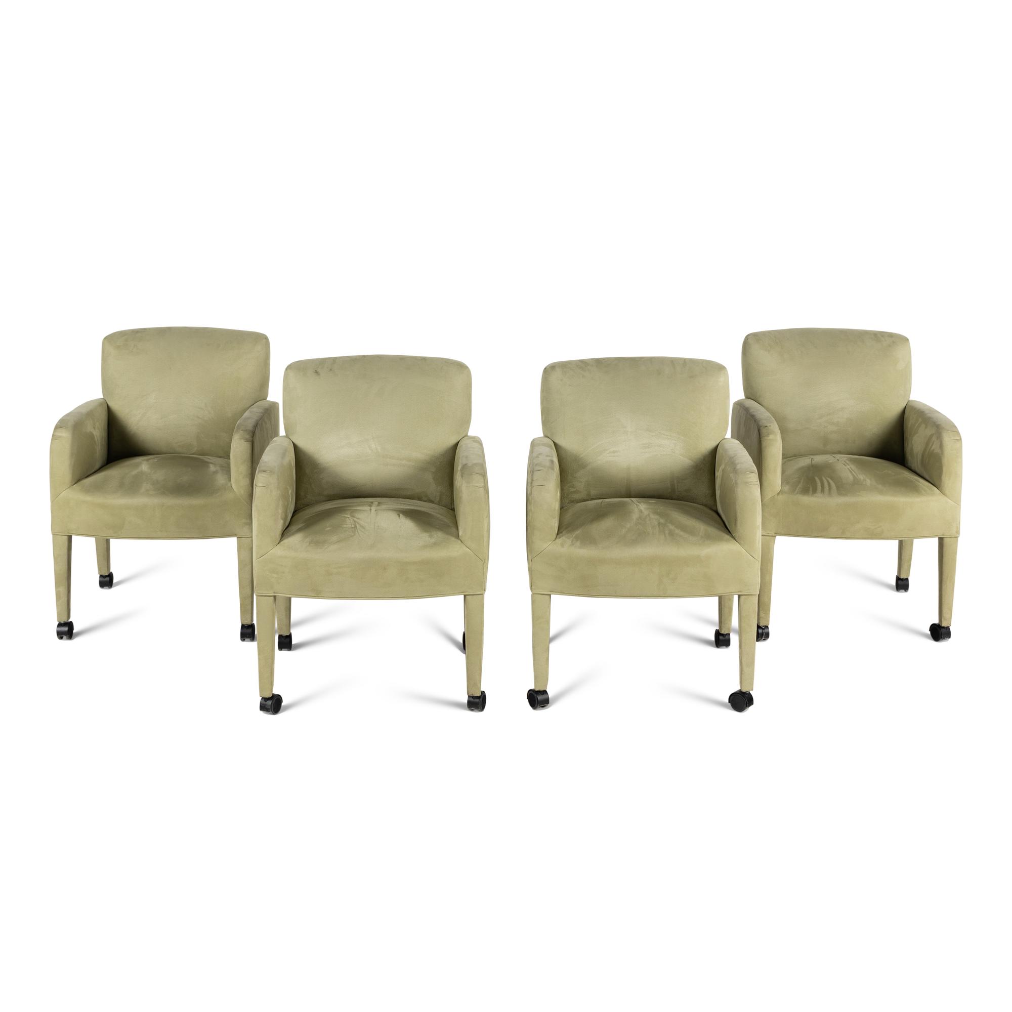 A Set of Four Contemporary Upholstered Armchairs