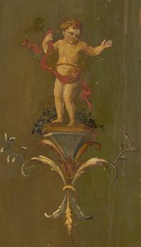A Pair of Italian Painted and Parcel Gilt Doors