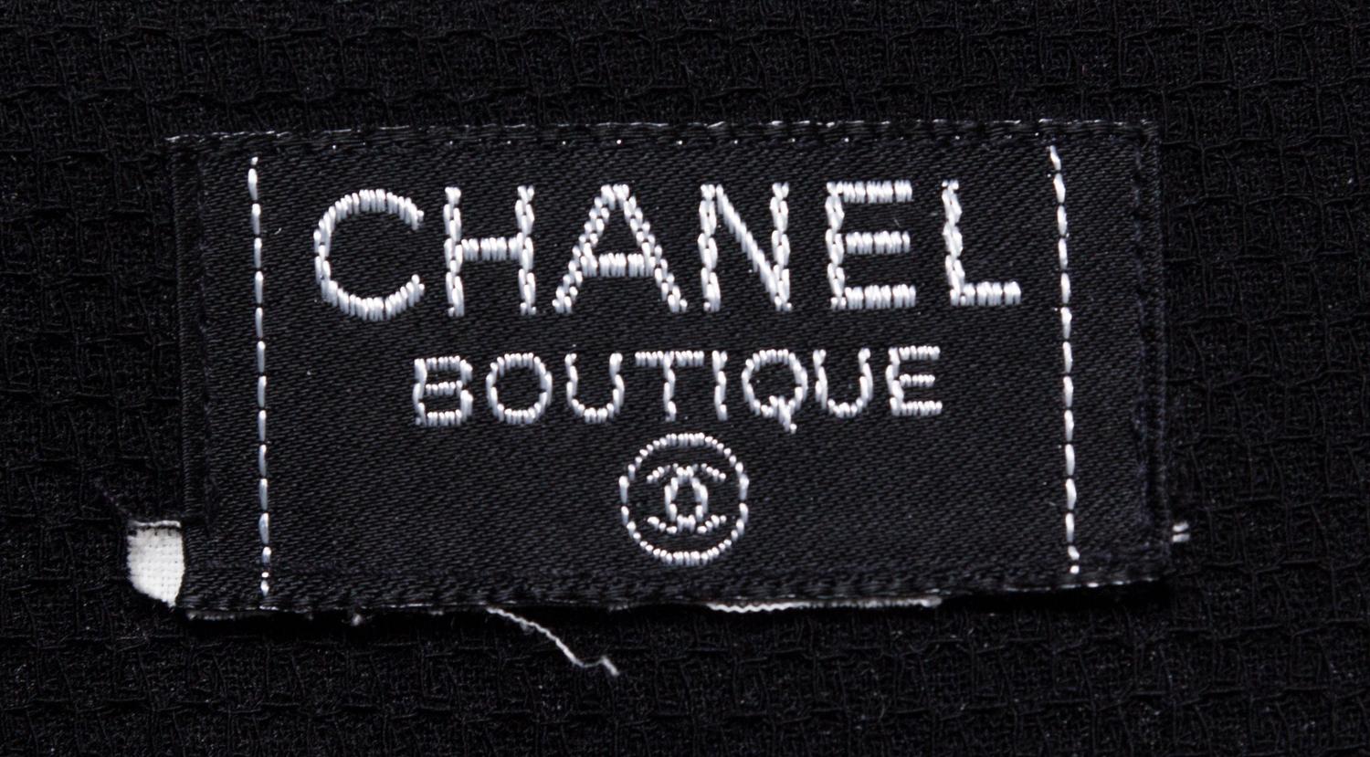 A Chanel Black Pique Skirt,
