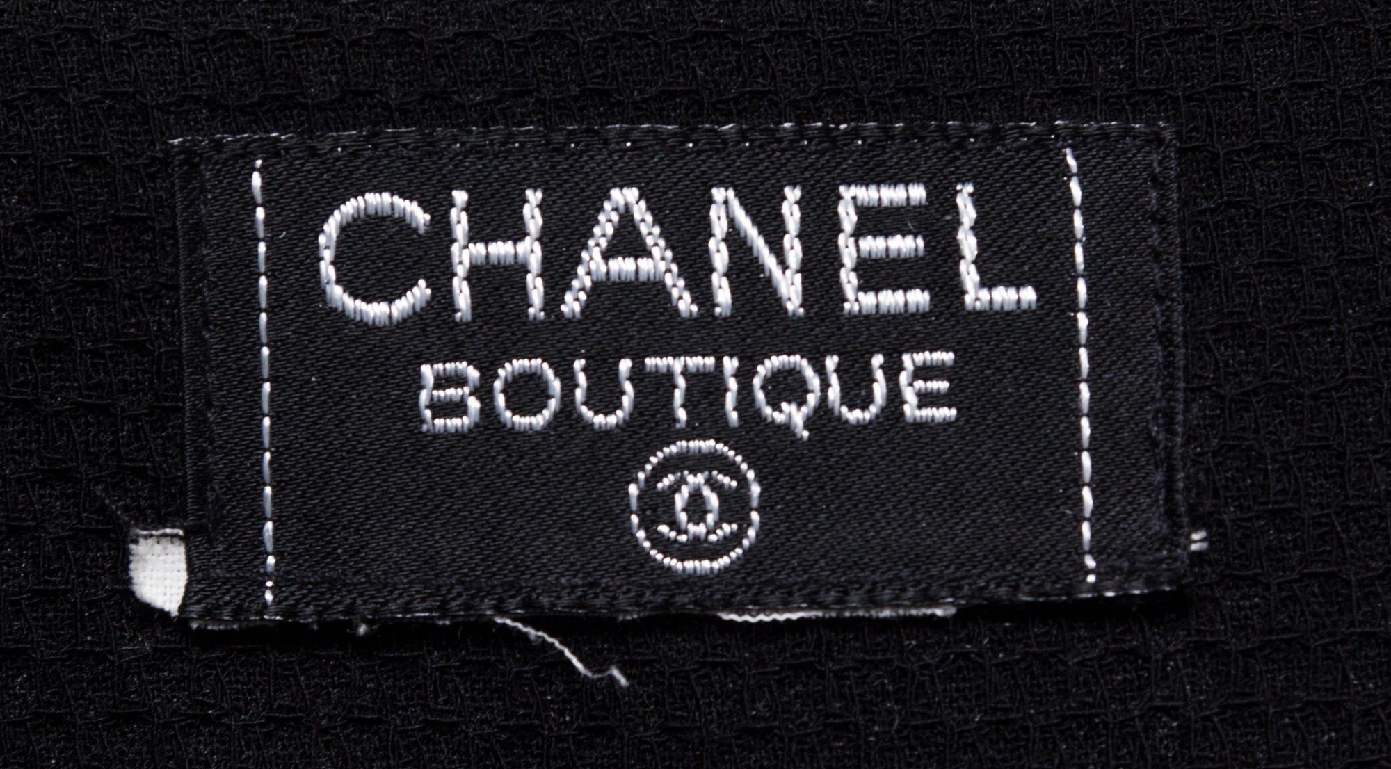 A Chanel Black Pique Skirt,