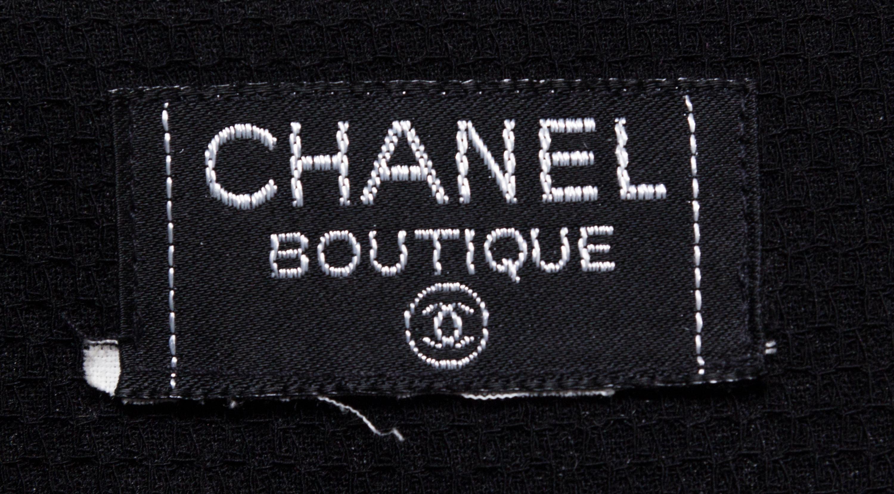 A Chanel Black Pique Skirt,