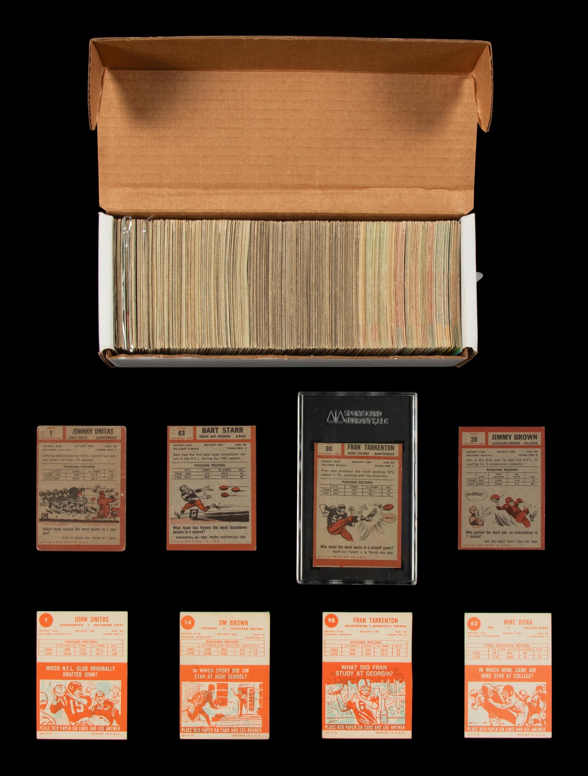 A Collection of Assorted 1961, 1962 and 1963 Topps Football Cards