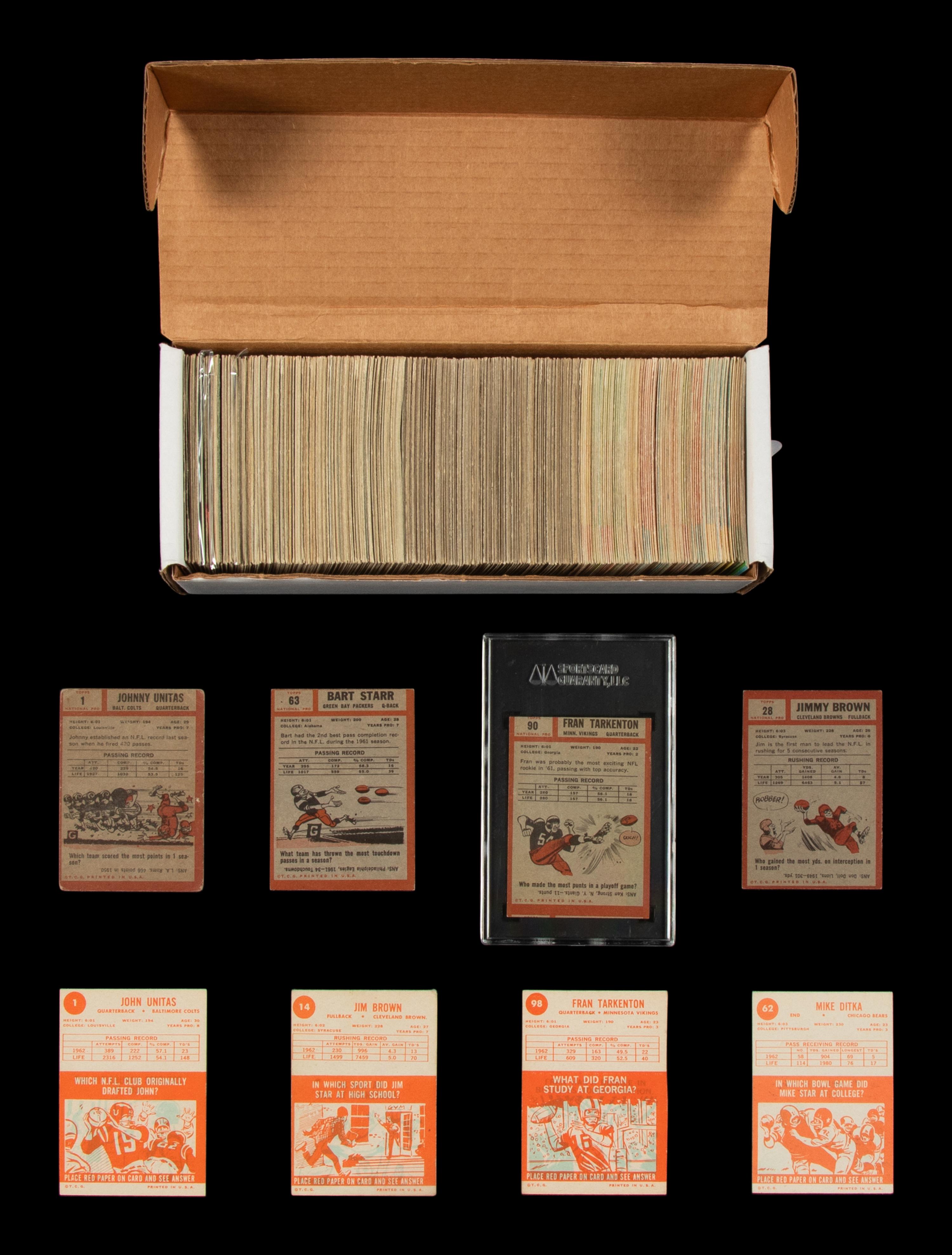 A Collection of Assorted 1961, 1962 and 1963 Topps Football Cards