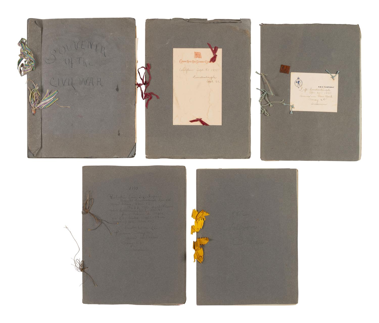 [CIVIL WAR]. Scrapbook related to the service of Major James R. Newell, 8th New Hampshire Volunteers, incl. scarce issue of Natchitoches Union. Extra. [ With: ] Scrapbooks compiled by his widow while serving as a missionary to Turkey in the 1880s.