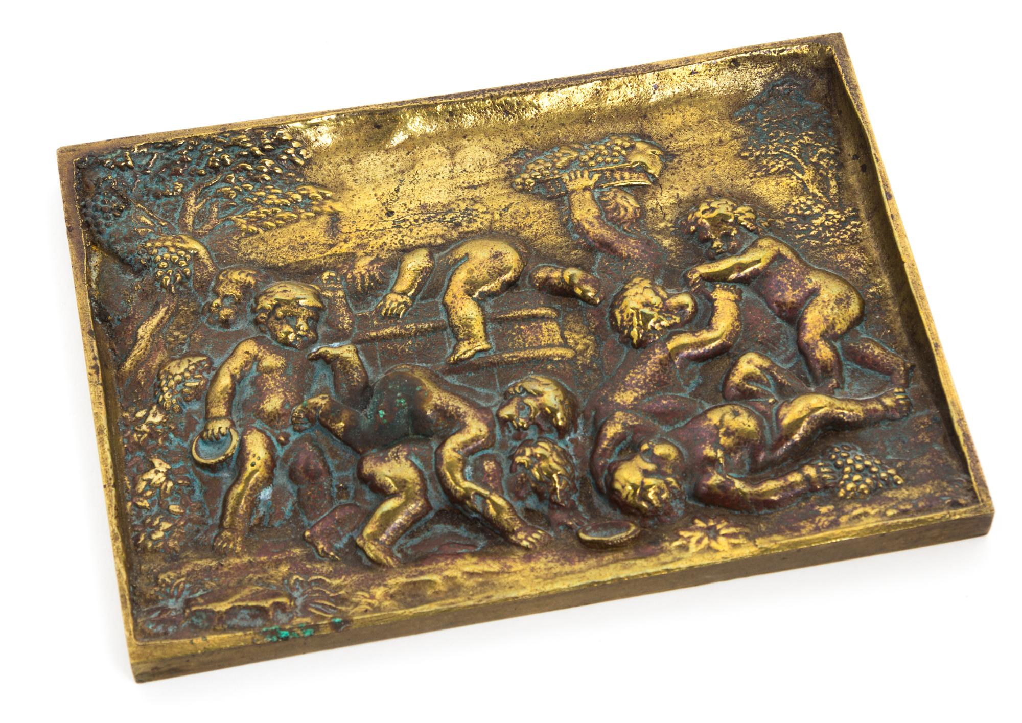 A Continental Bronze Relief Plaque Height 4 1/2 x width 6 inches. — 19TH CENTURY