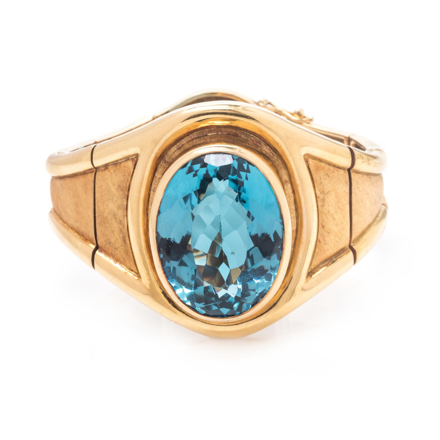 An 18 Karat Yellow Gold and Topaz Bracelet, Haroldo Burle Marx,