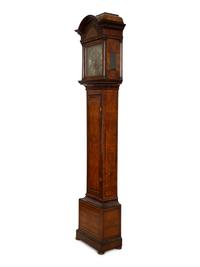 A Queen Anne Ash, Yew and Walnut Longcase Clock