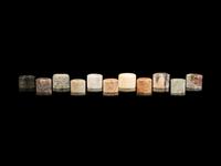Eleven Jade and Hardstone Archer's Rings