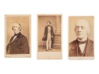 [ENSLAVEMENT & ABOLITION]. A group of photographs and other items related to abolitionist figures incl. Wendell PHILLIPS (1811-1884) and Charles SUMNER (1811-1874).