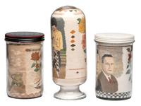 A Collection of John A. Adams Sand Art Bottles, Along with Custom Box and Unused Bottle