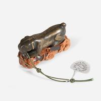 A Chinese inscribed archaistic bronze "Tiger" tally 嵌金铜虎符 Possibly Ming Dynasty ??