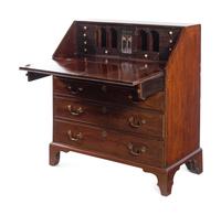 A George III Carved Mahogany Slant-Front Bureau
