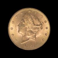 A United States 1885-S Liberty Head $20 Gold Coin