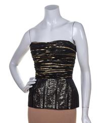 A Galanos Gold and Black Bustier,