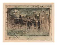 Convoi Fun è bre au Boulevard de Clichy, 1887