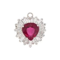 RUBELLITE AND DIAMOND PENDANT