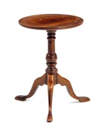 A Queen Anne Style Tea Table Height 2 1/2 x diameter 1 3/4 inches. — Ian Holoran