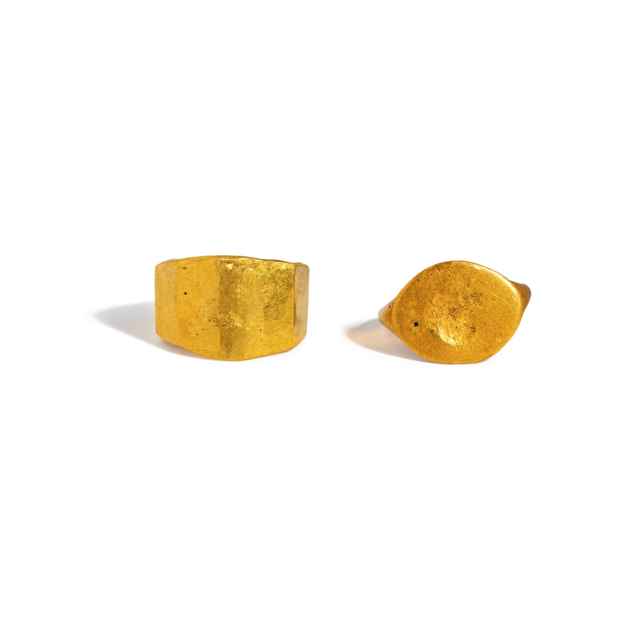 Two Greco-Roman Gold Finger Rings