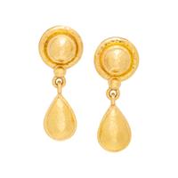 ELIZABETH LOCKE, YELLOW GOLD EARRINGS