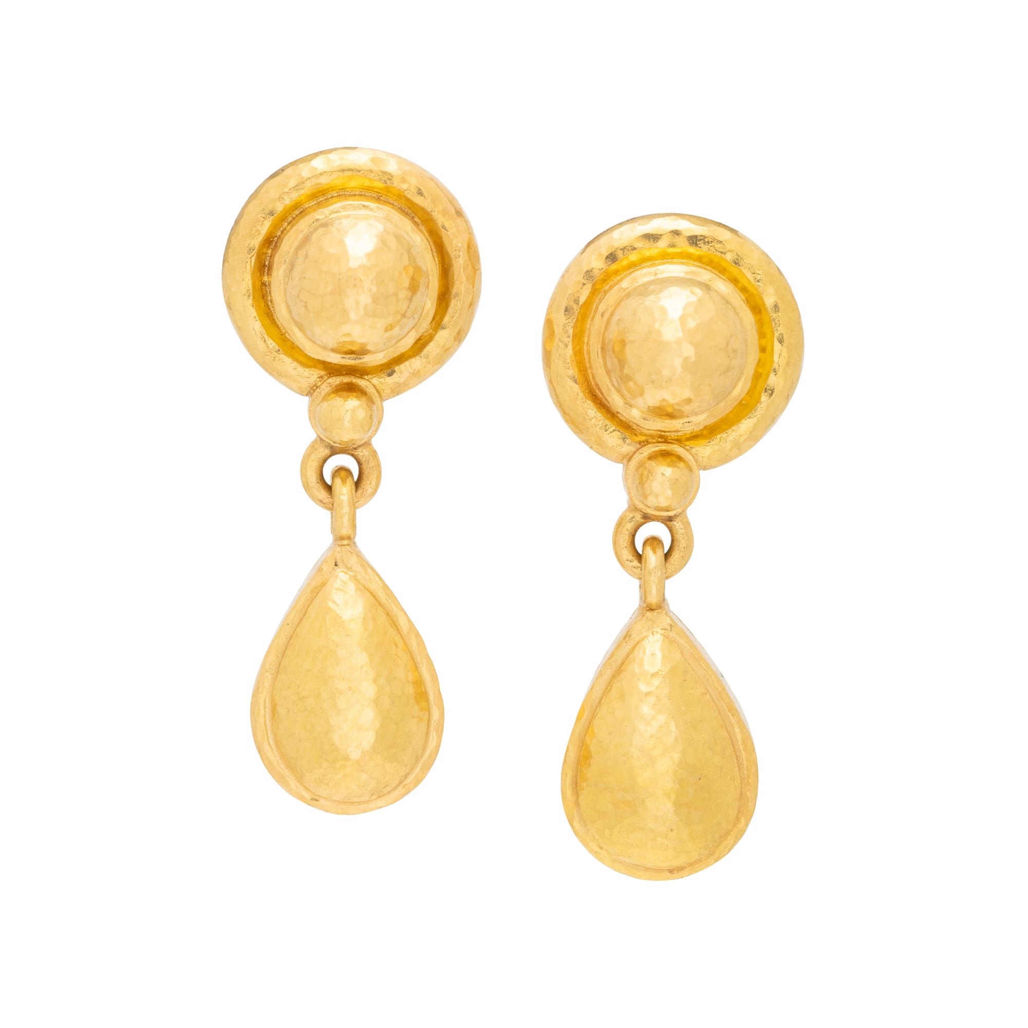 ELIZABETH LOCKE, YELLOW GOLD EARRINGS