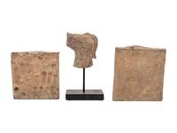 Three Chinese Grey Stone Carvings
