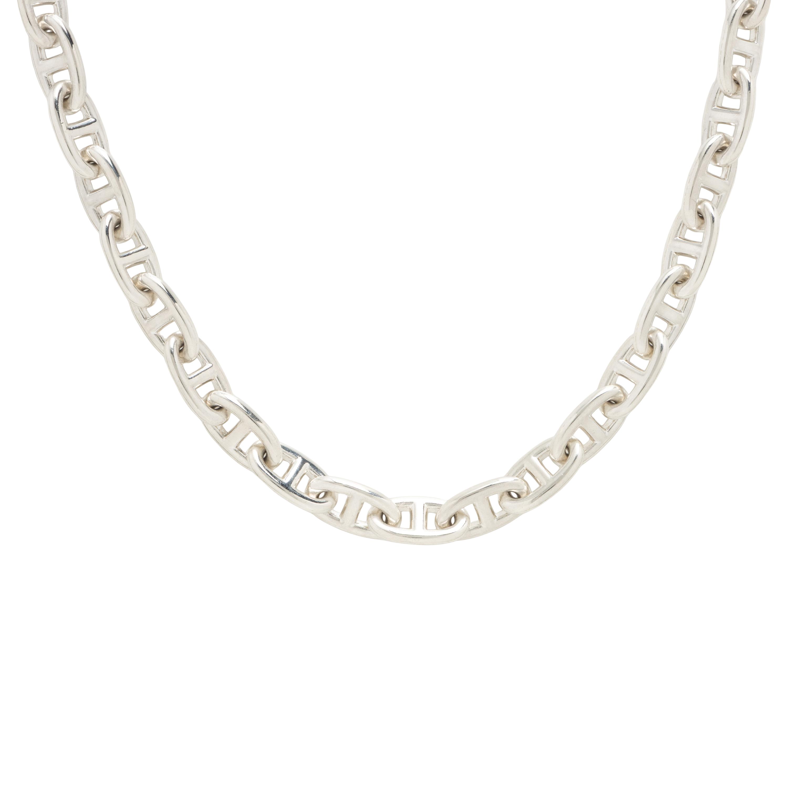 Hermès, 'Chain d'Ancre', Sterling Silver Link Necklace