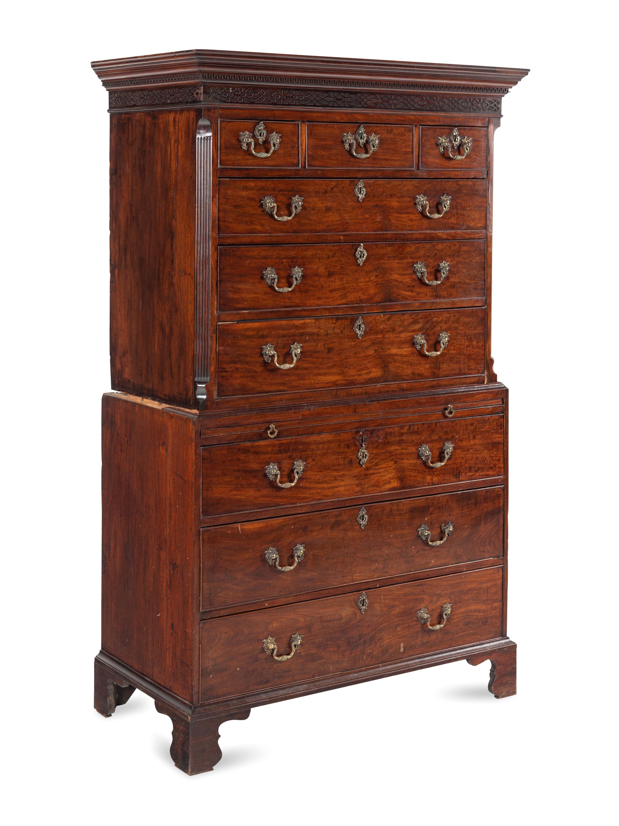 A George III Mahogany Chest-on-Chest