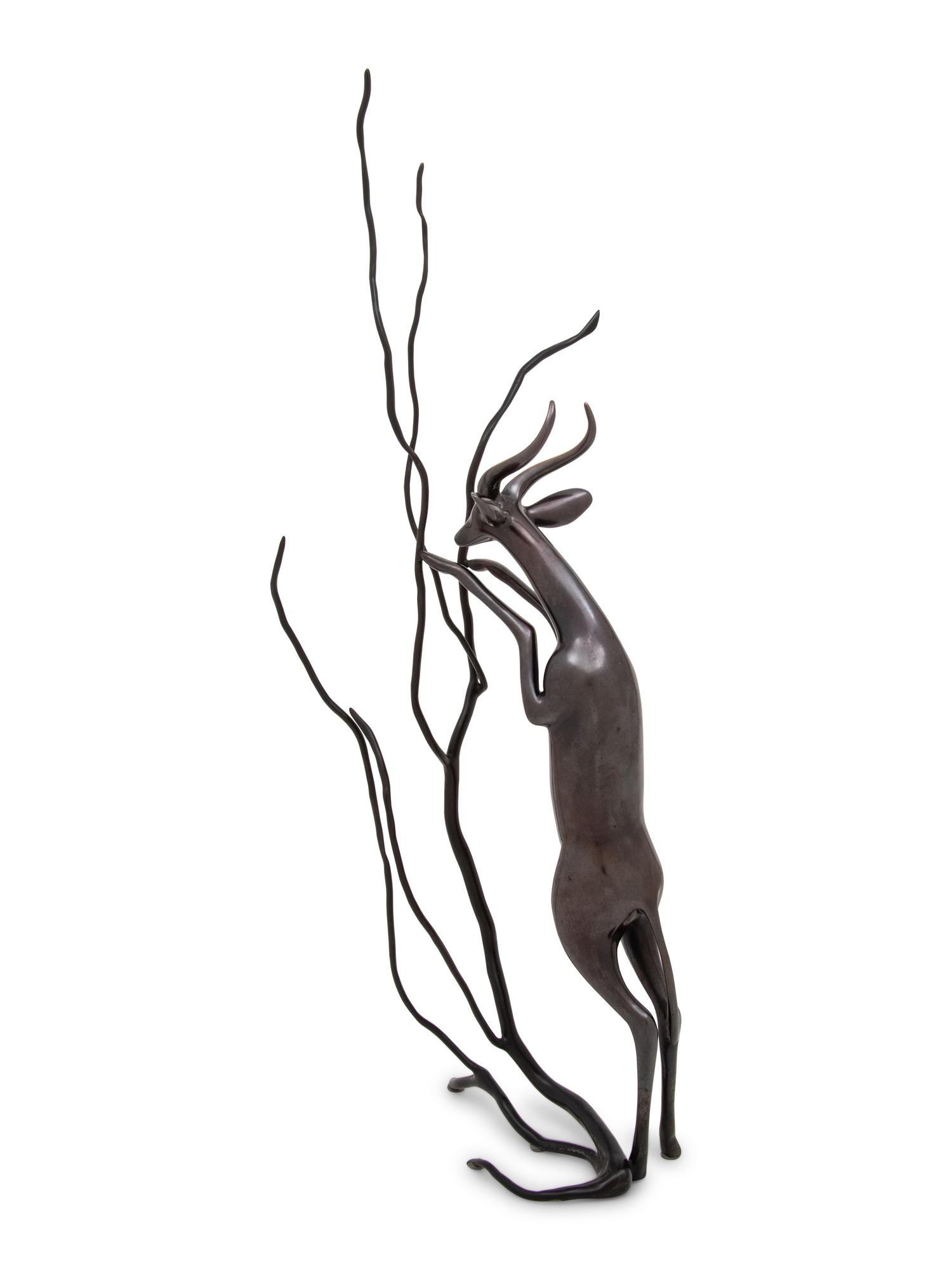 Gerenuk and Tree Sculpture edition 256/750