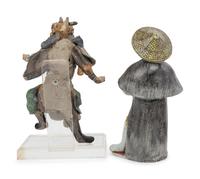 Two Chinese Glazed Porcelain Figures