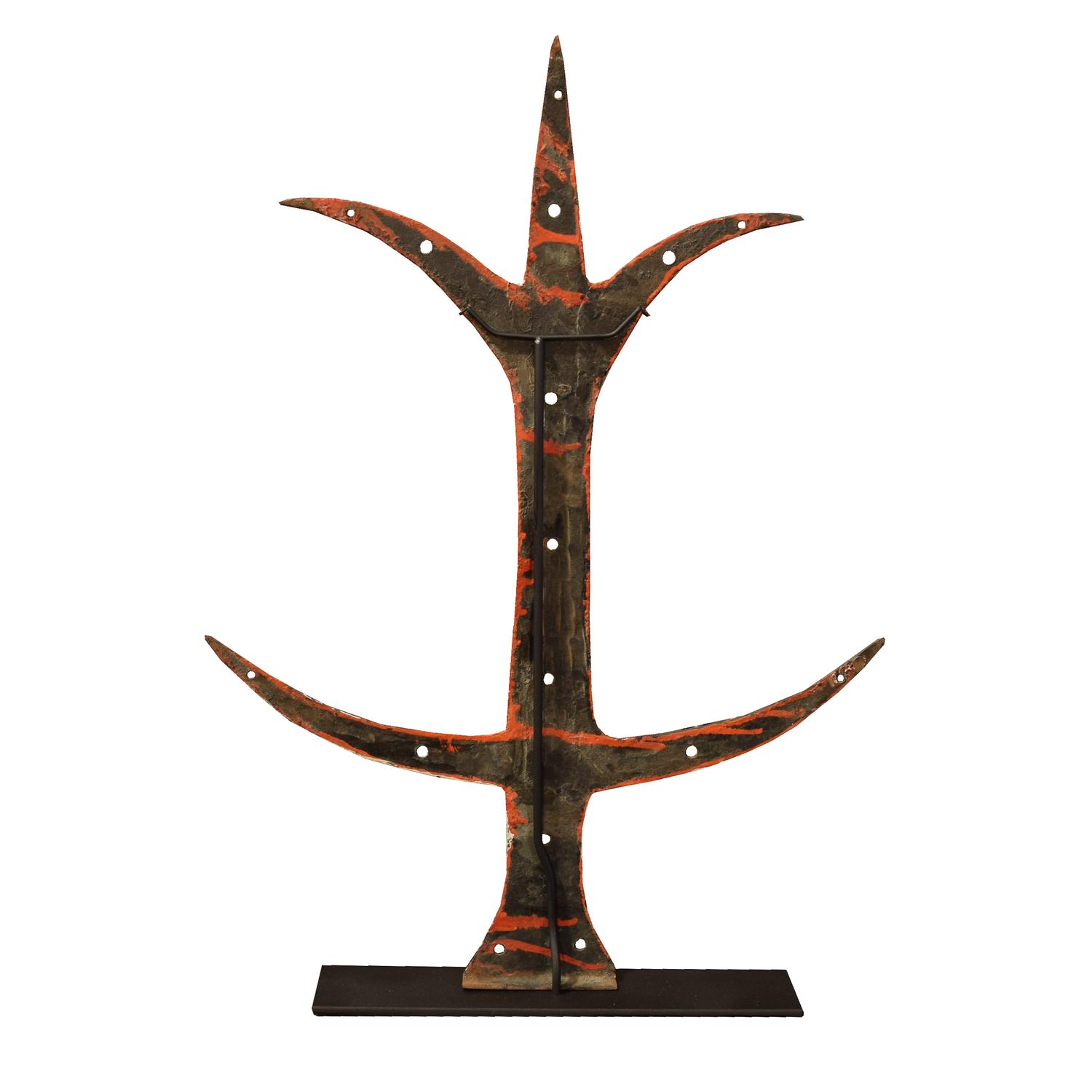 A Wrought Iron Decorative Strap Hinge 14" W x 3" D x 26.5" H — United States, 19th Century