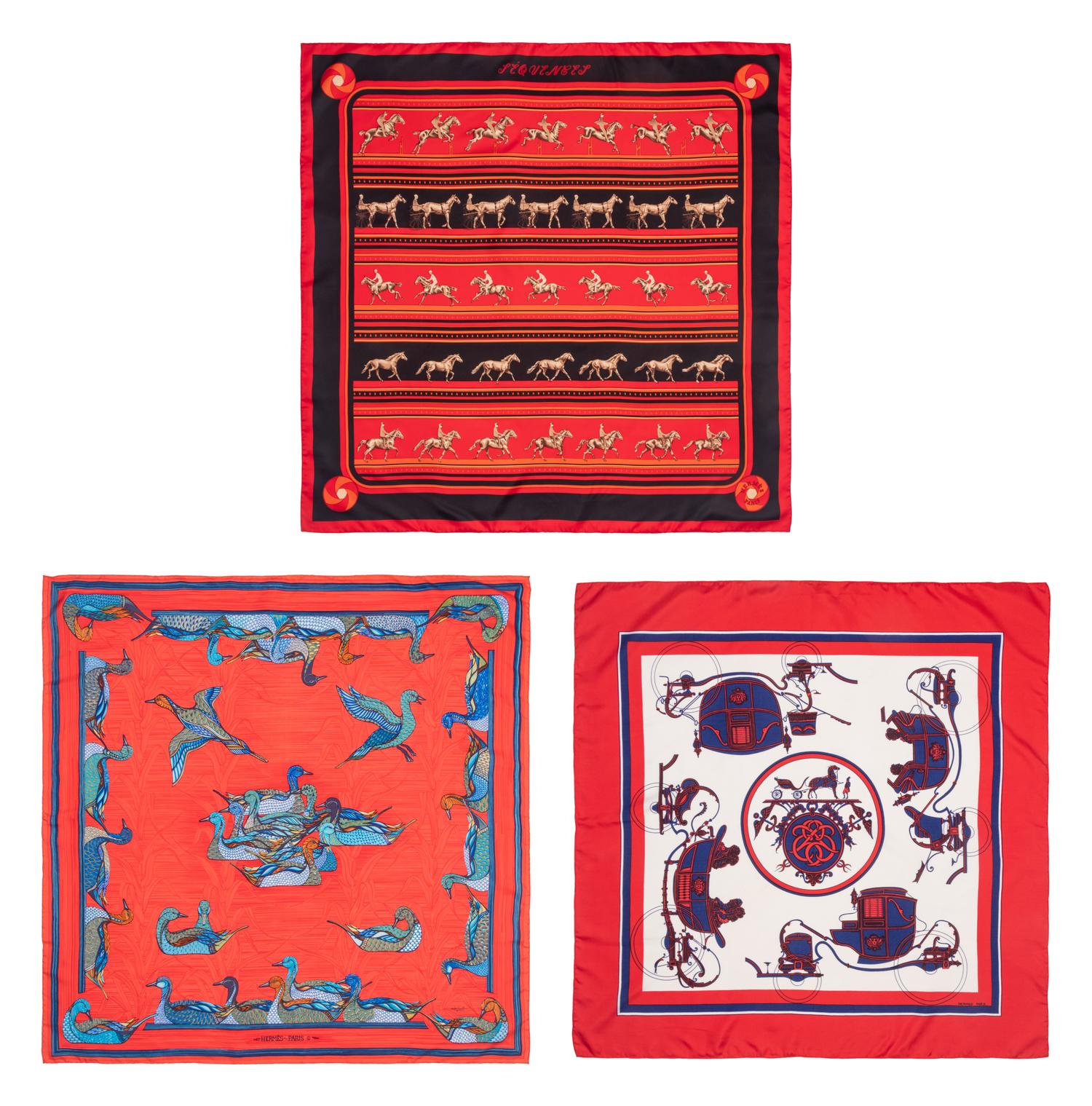 Three Hermès Scarves