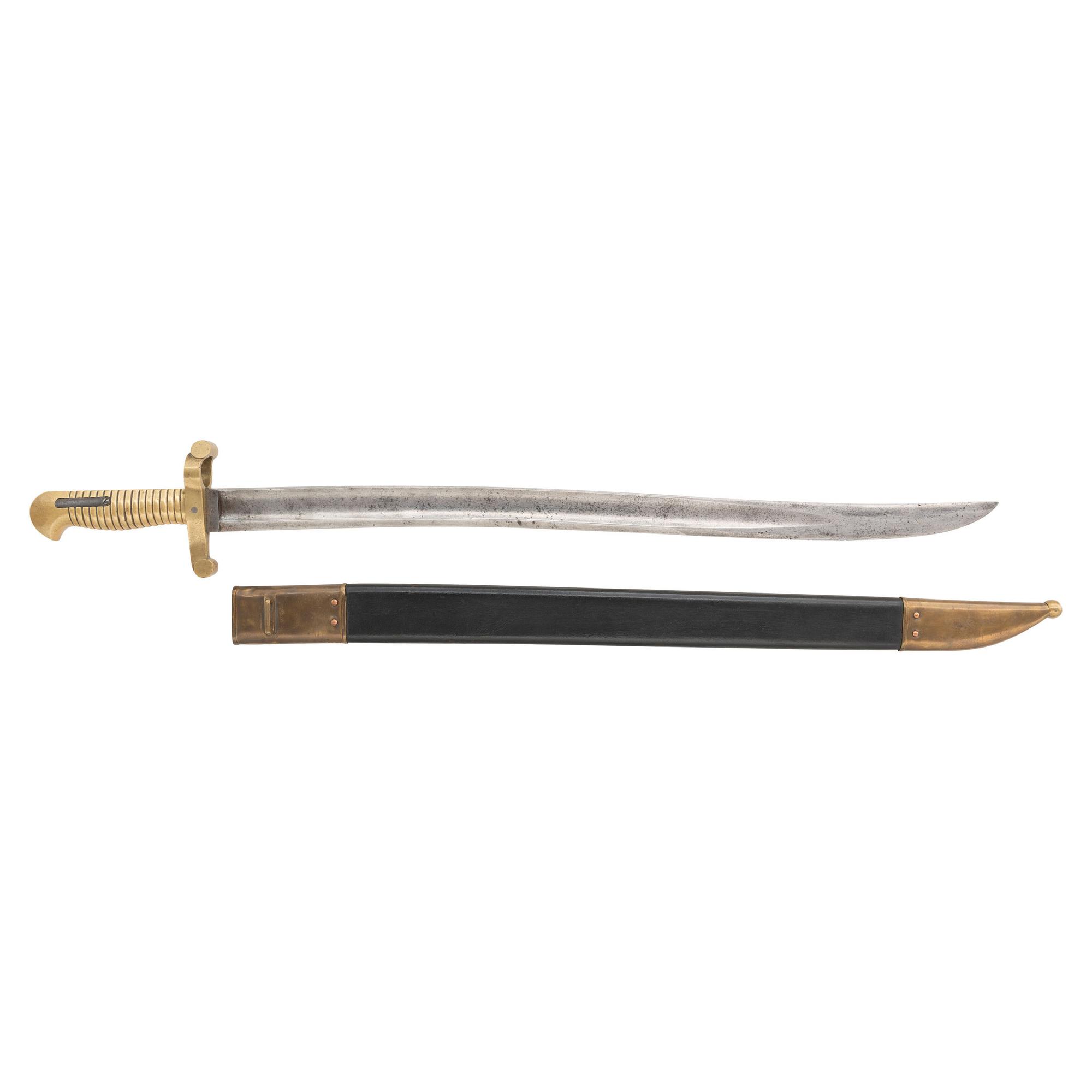 U.S. Model 1841 Harpers Ferry Saber Bayonet for Guide Key Lug with Scabbard
