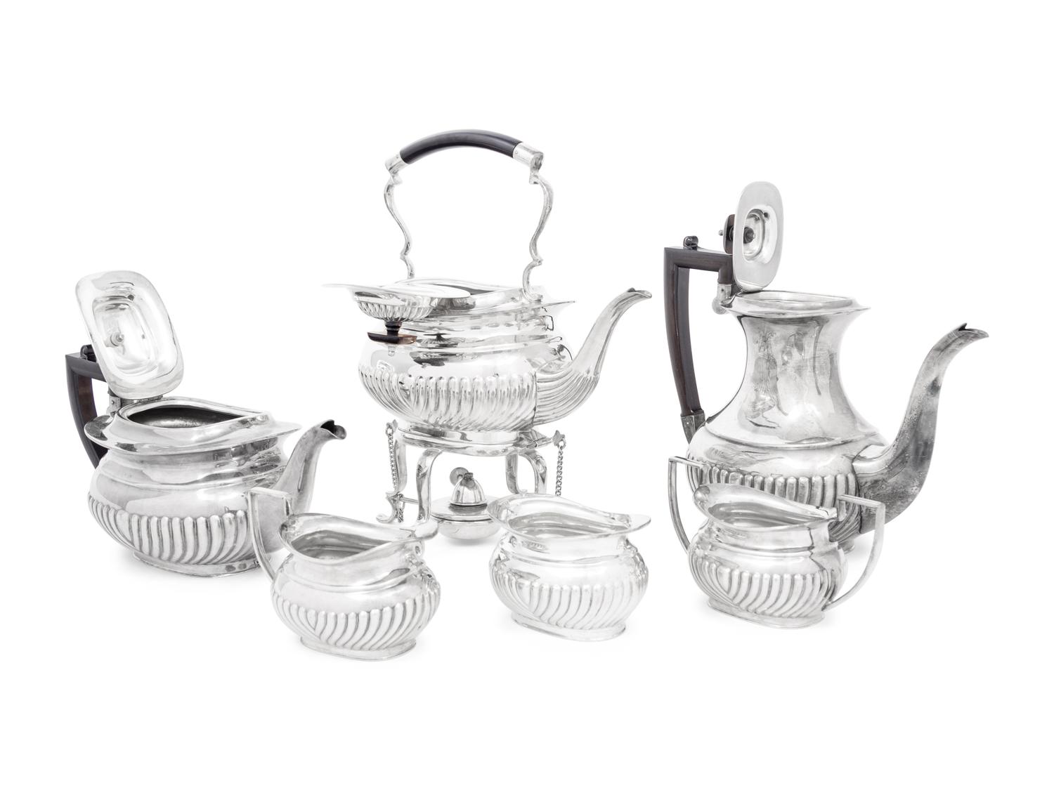 An English Silver-Plate Tea Service