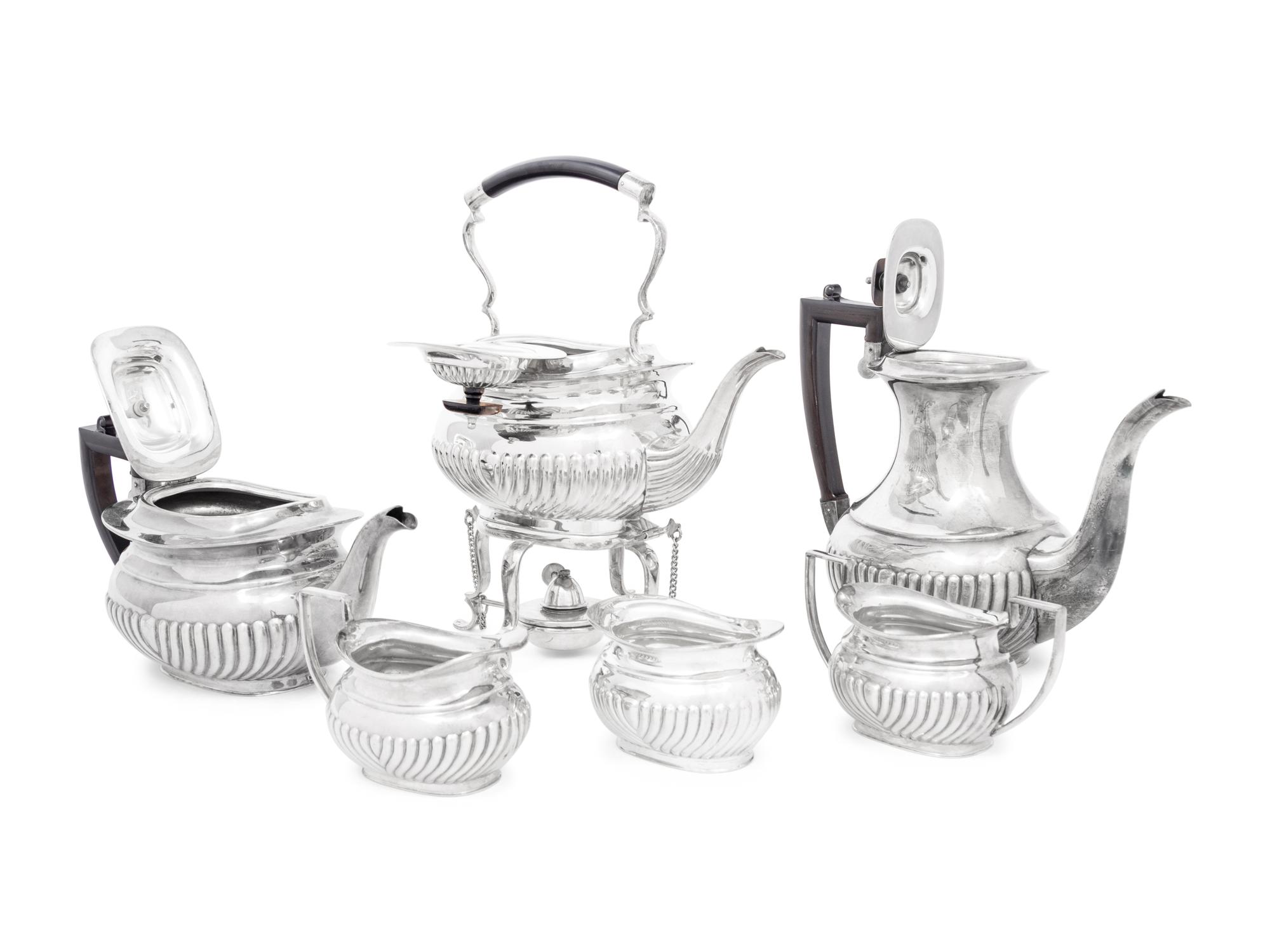 An English Silver-Plate Tea Service