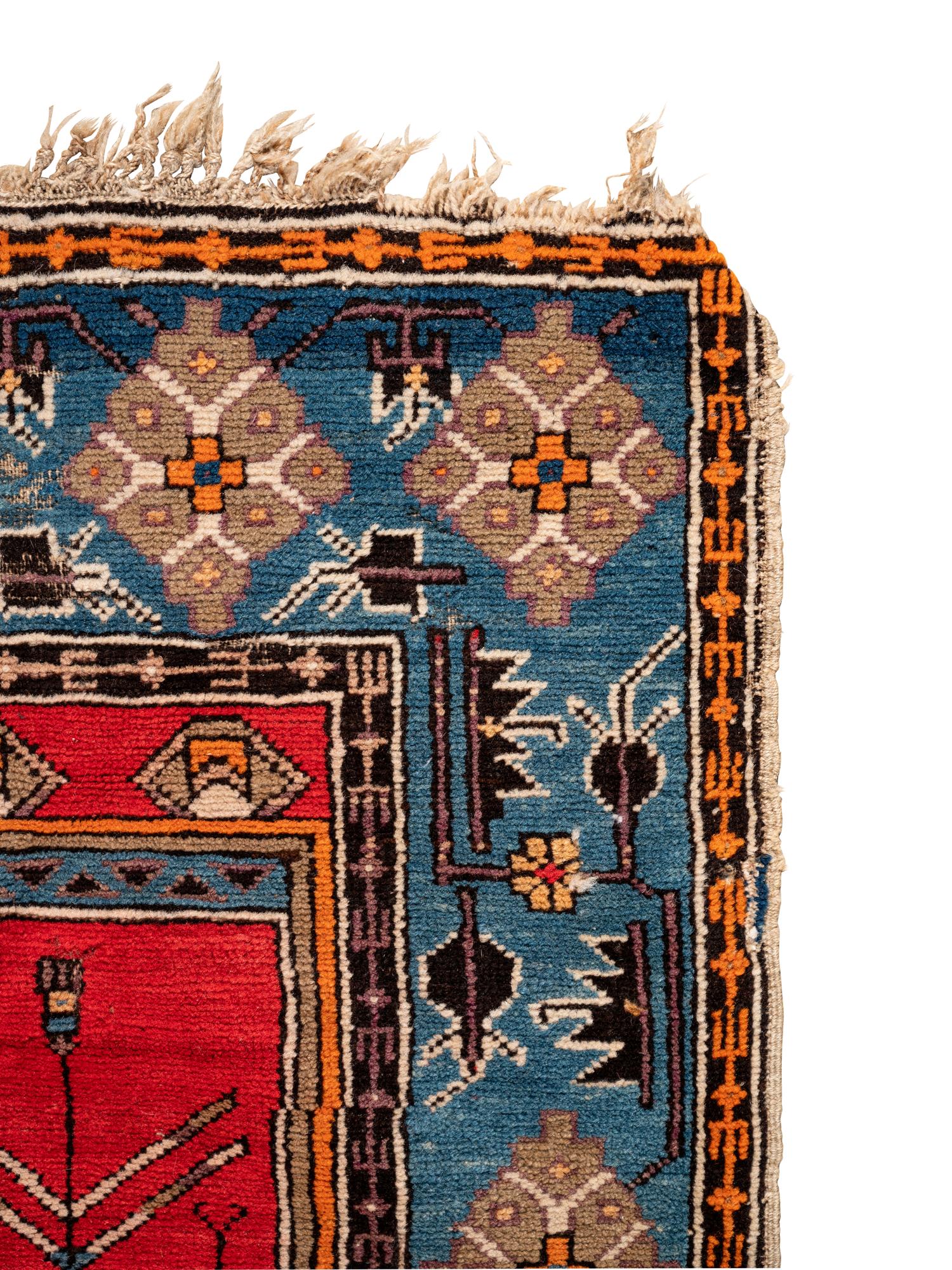 A Kuba Wool Prayer Rug