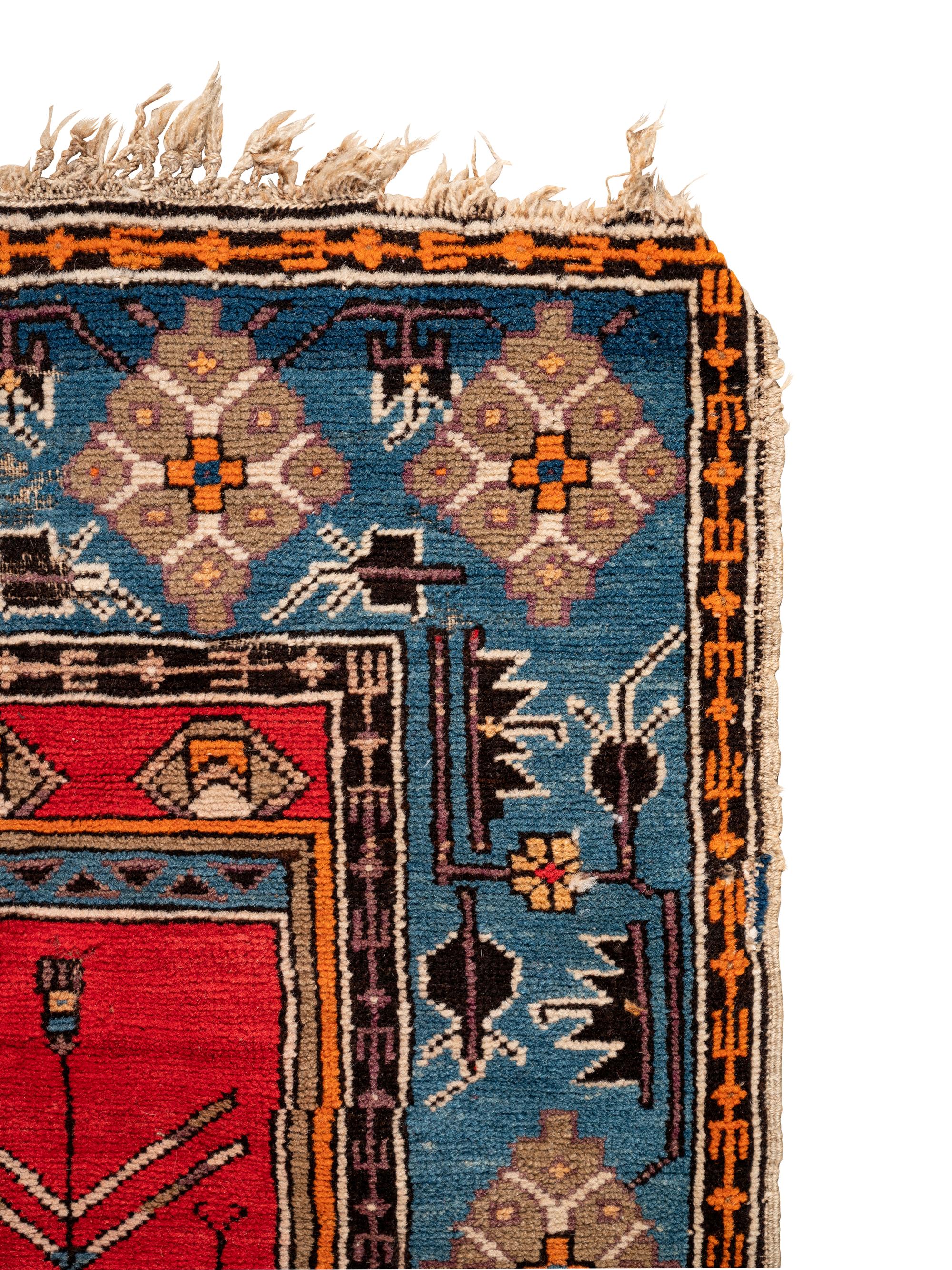 A Kuba Wool Prayer Rug