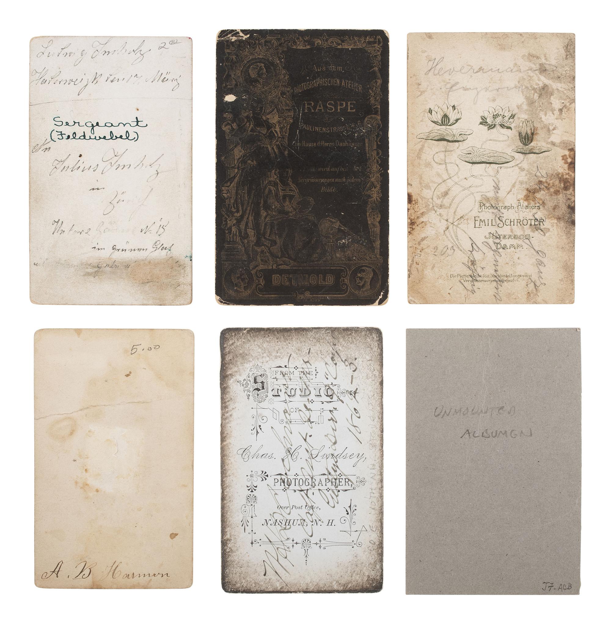 [MILITARIA]. 26 photographs, incl. CDVs of Civil War officers and enlisted men, some identified.