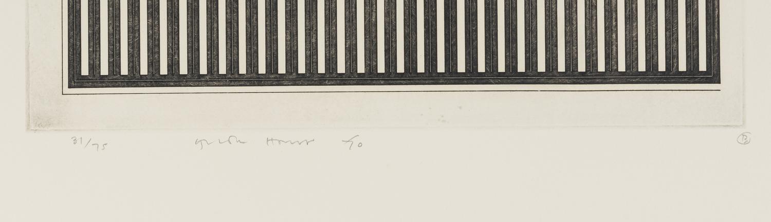 A Group of Six Prints ( Ladder Box: A; Multi Case B; Certical Screen: C; Drop Mitres: D; Quoined Chase: E; Mitred Matrix: F ), 1970