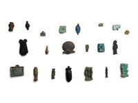 Forty-Six Egyptian Faience, Stone, and Terracotta Objects