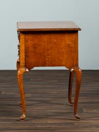 A Queen Anne Style Fan Carved Tiger Maple Dressing Table