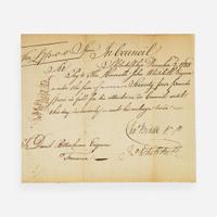 [Americana] Biddle, Charles, and David Rittenhouse Manuscript Document, signed