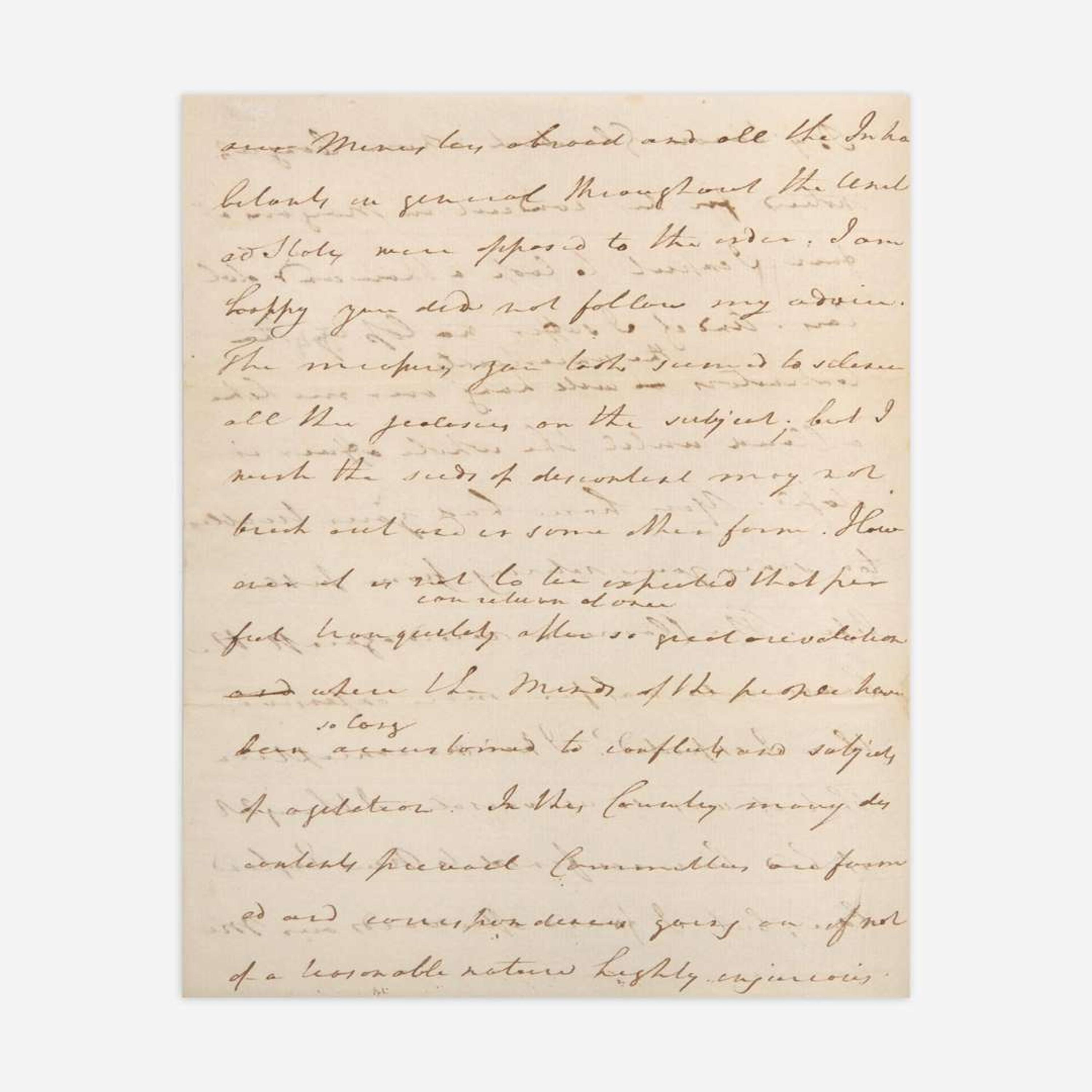 [Washington, George] Greene, Nathanael Autograph Draft Letter, signed