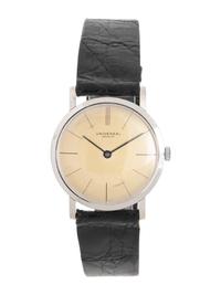 UNIVERSAL, 14K WHITE GOLD WATCH