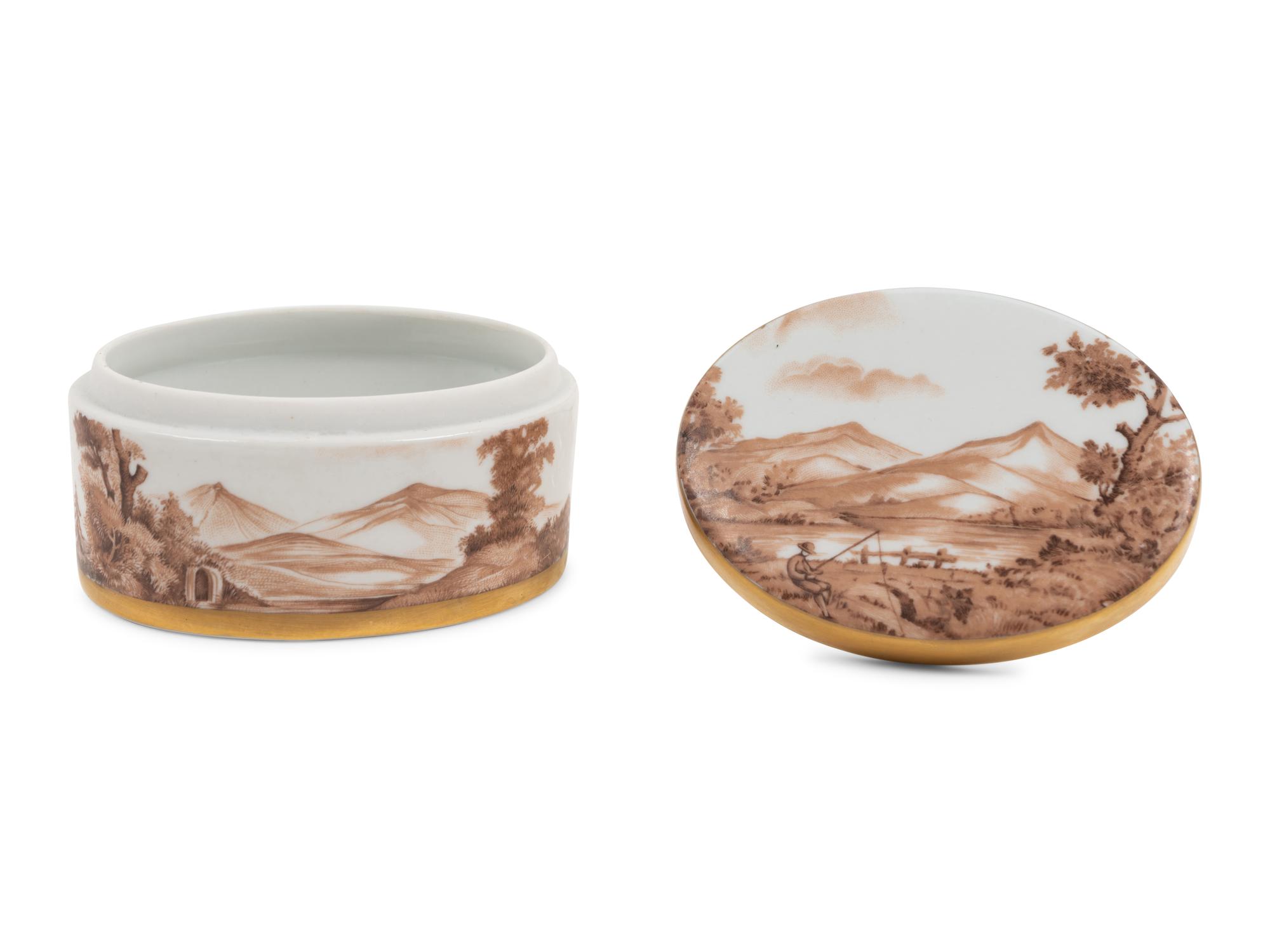 Five French and German Porcelain Boxes