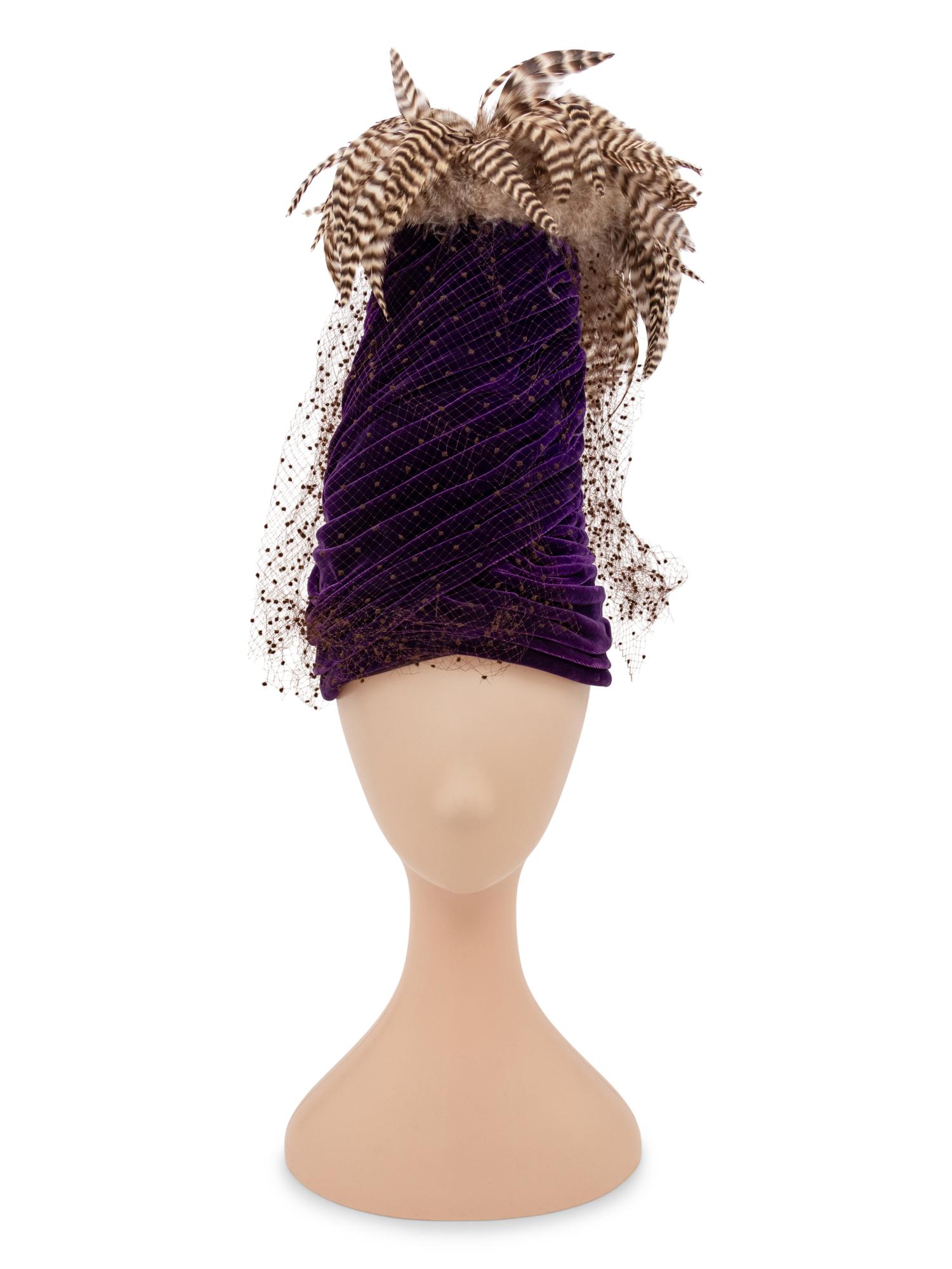 William J. Velvet Hat & Hat Box