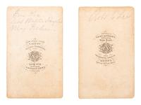 [LEE, Robert E. (1807-1870)]. BRADY, Mathew (1822-1896), photographer. Two CDVs of Robert E. Lee and his staff. New York: E. & H.T. Anthony, [1865].
