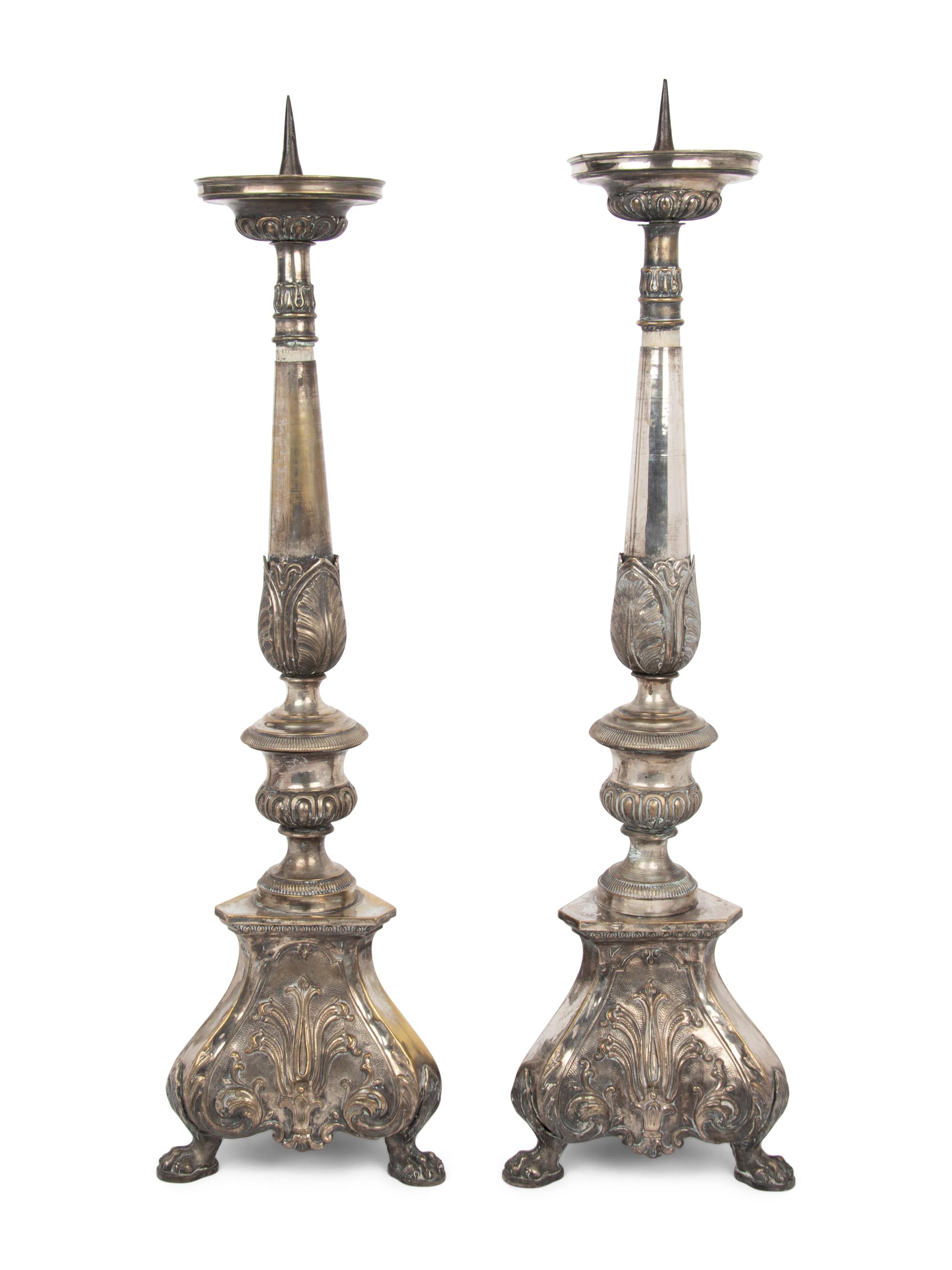 A Pair of Silver-Plate Pricket Sticks