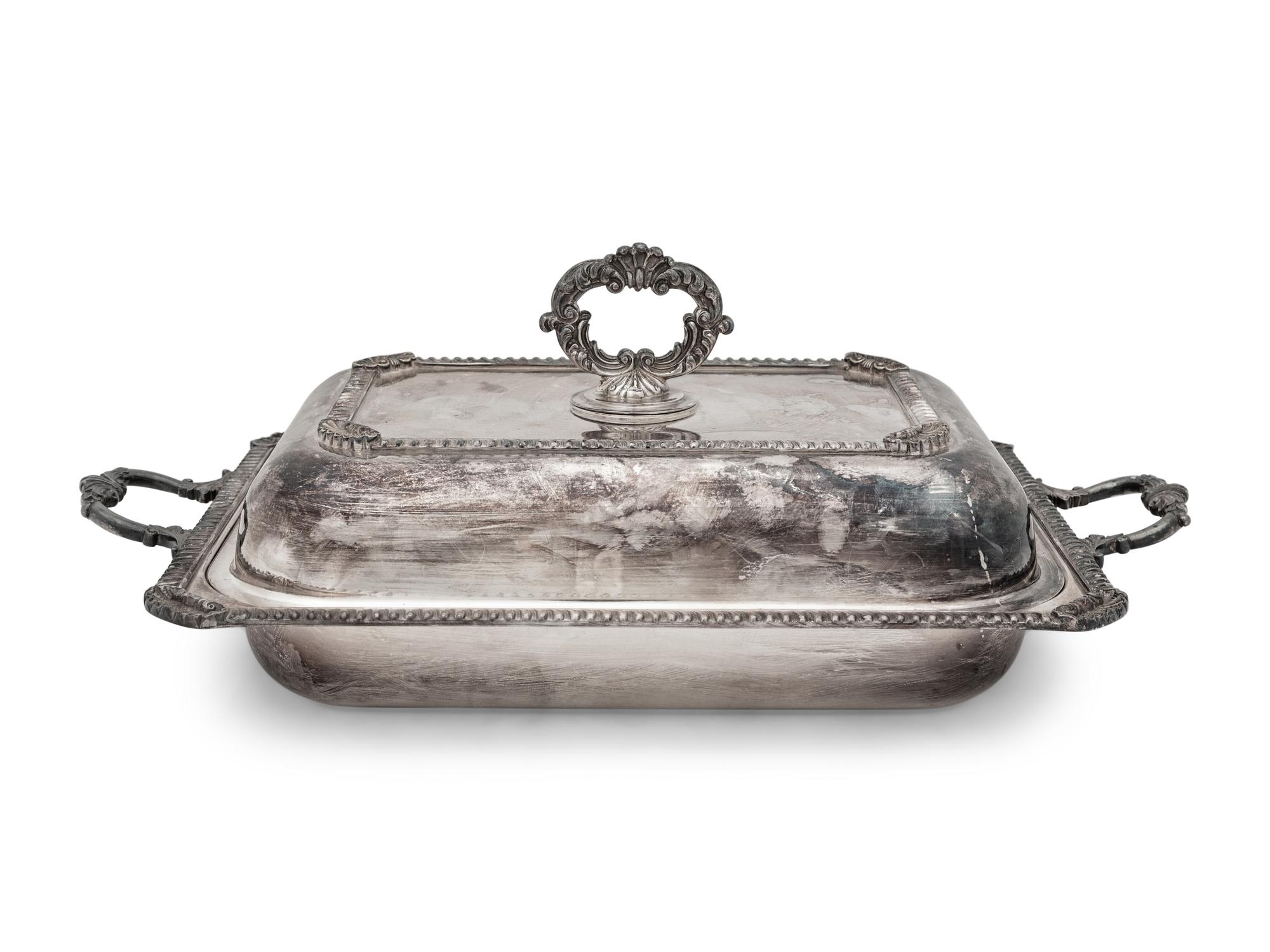 A Group of Silver-Plate Covered Serving Dishes