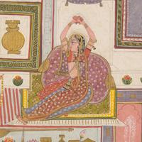 A Painting of Varari Ragini, Pages from a Dispersed Ragamala Series (Garland of Musical Modes), Madhya Pradesh (Malwa or Bundelkhand Region), India, Circa 1725-1750