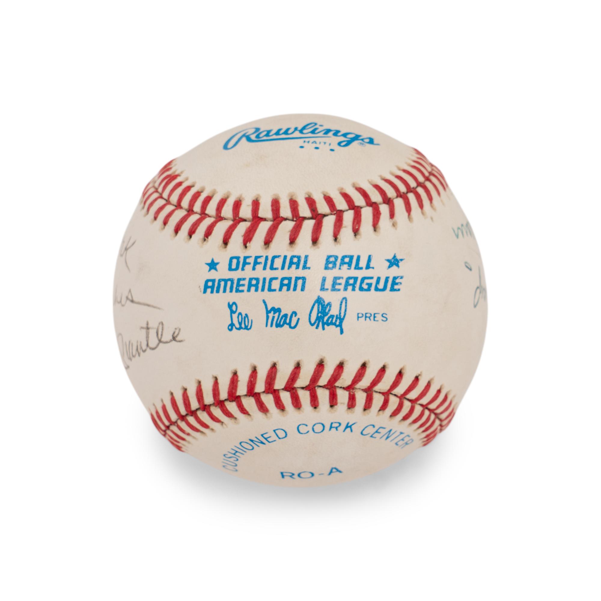 A Mickey Mantle and Roger Maris Dual Signed Autograph Baseball (Beckett Authentication Services)
